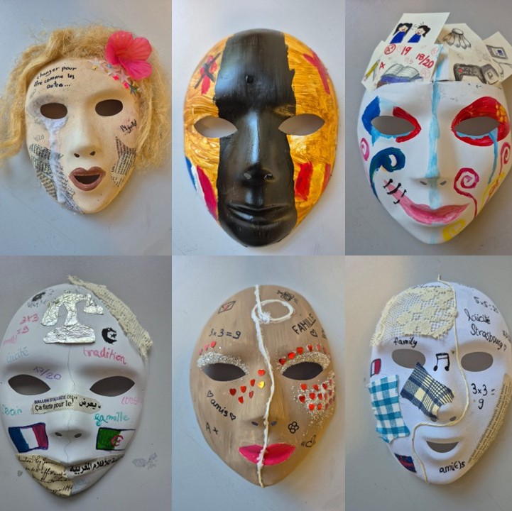 2024-2025. Atelier masques. Valeurs familiales et valeurs sociétales. Strasbourg. Collège de l'Esplanade